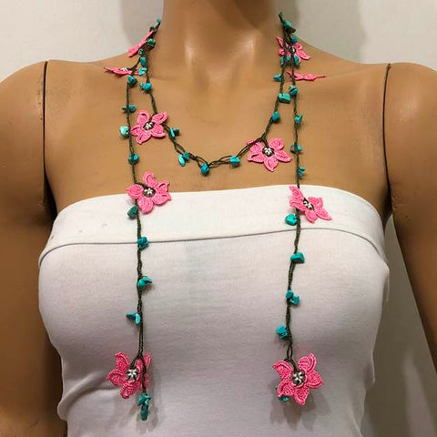 10.17.23 Sugar Pink with Turquoise Stones