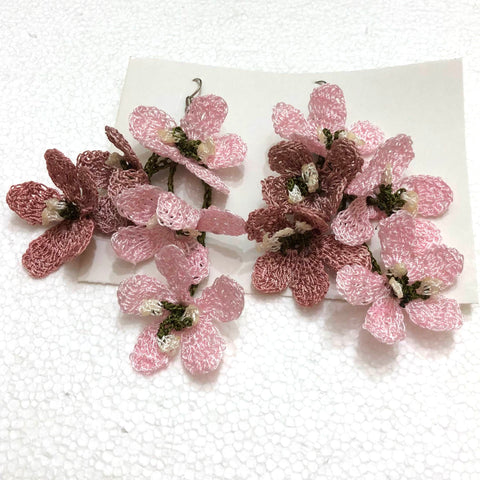 Light Pink Poppy Earrings