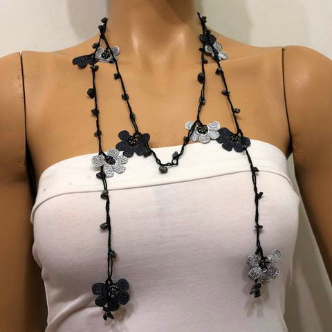 10.29.23 Charcoal and Grey with Black Onyx Stones