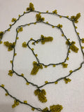 Yellow Grape Oya Lariat Necklace - Grape Crocheted Necklace