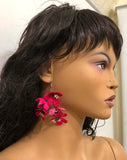 Fuchsia Poppy Earrings