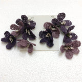 Lilac and Purple Poppy Earrings