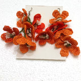 Orange Poppy Earrings
