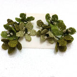 Green Poppy Earrings