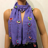 Lilac Rectangle - Violet Purple Scarf