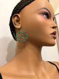 Cappadocia Earrings with Crocheted Bead Flower Oya